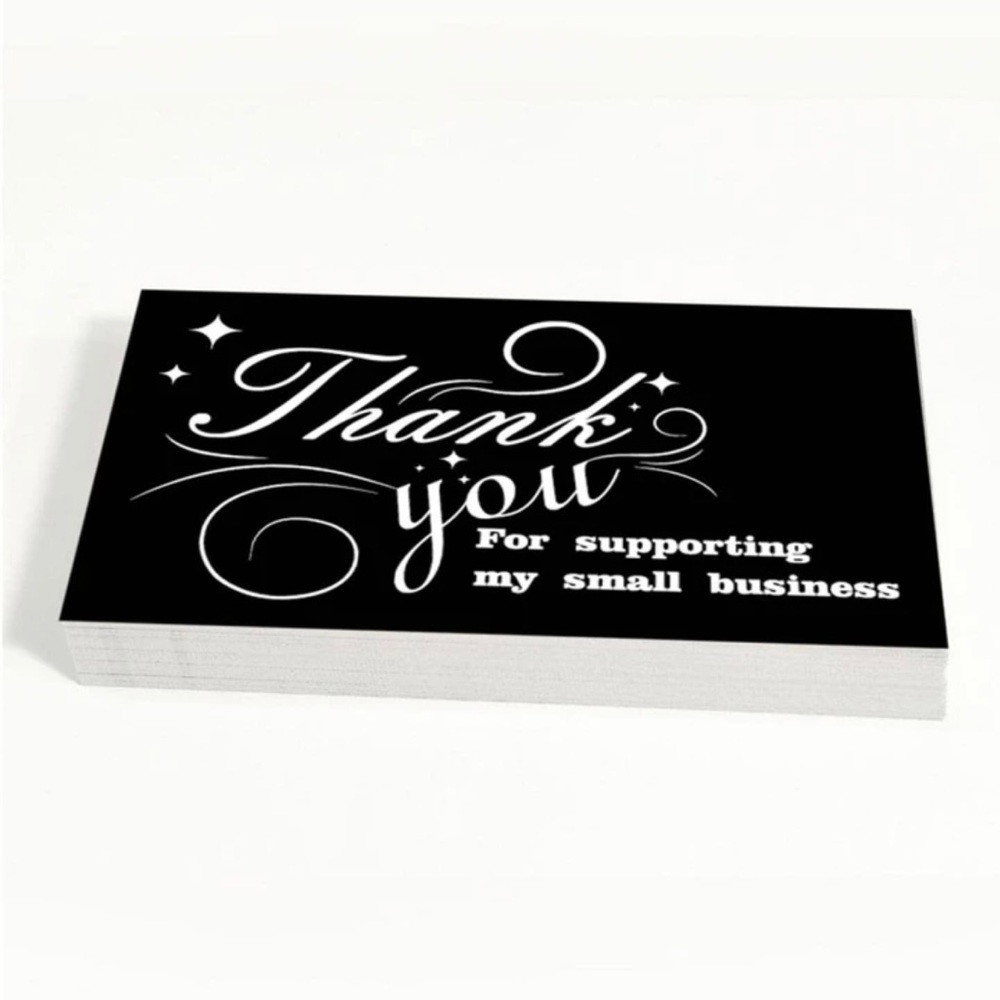 50 Thank You Multi 6 Designs Insert Cards - Picture 3 of 7